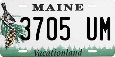 ME license plate 3705UM
