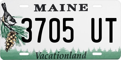 ME license plate 3705UT