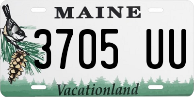 ME license plate 3705UU