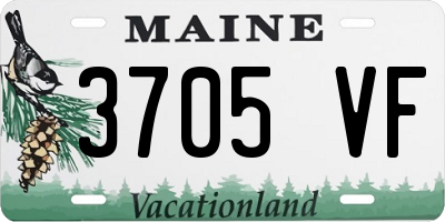 ME license plate 3705VF