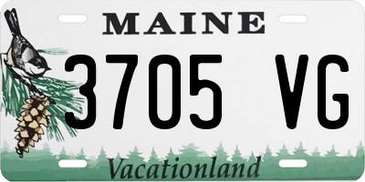 ME license plate 3705VG