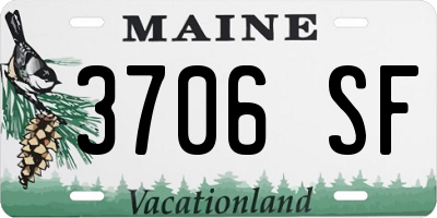 ME license plate 3706SF