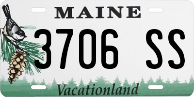 ME license plate 3706SS