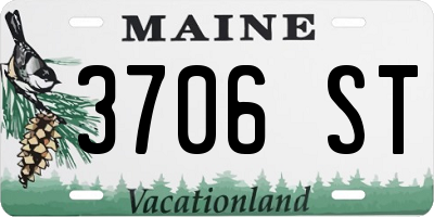 ME license plate 3706ST