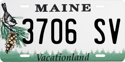 ME license plate 3706SV