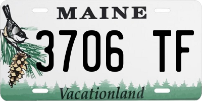ME license plate 3706TF