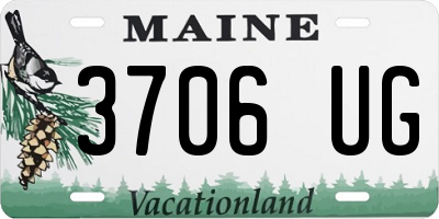 ME license plate 3706UG