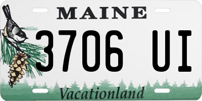 ME license plate 3706UI