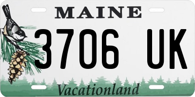 ME license plate 3706UK