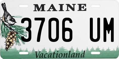 ME license plate 3706UM