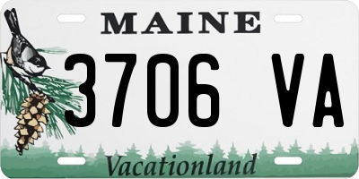 ME license plate 3706VA