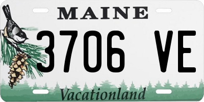 ME license plate 3706VE