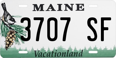 ME license plate 3707SF