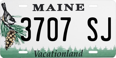 ME license plate 3707SJ