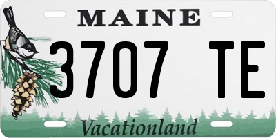 ME license plate 3707TE