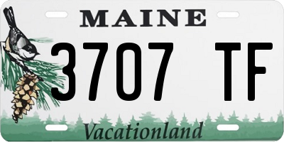 ME license plate 3707TF