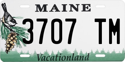 ME license plate 3707TM