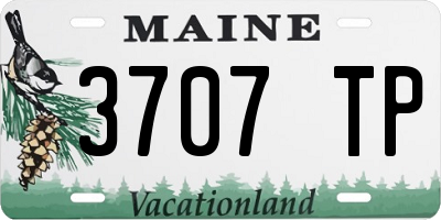 ME license plate 3707TP