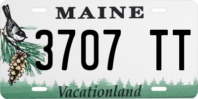 ME license plate 3707TT