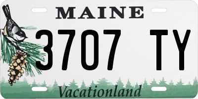 ME license plate 3707TY