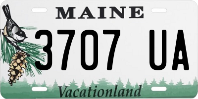 ME license plate 3707UA