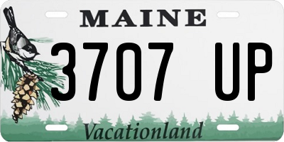 ME license plate 3707UP