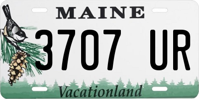 ME license plate 3707UR