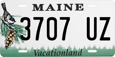 ME license plate 3707UZ