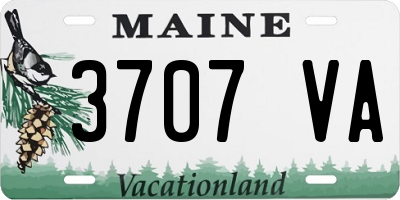 ME license plate 3707VA