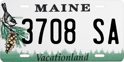 ME license plate 3708SA