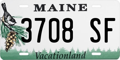 ME license plate 3708SF