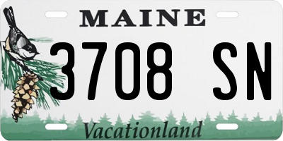 ME license plate 3708SN