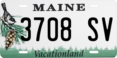 ME license plate 3708SV