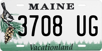 ME license plate 3708UG