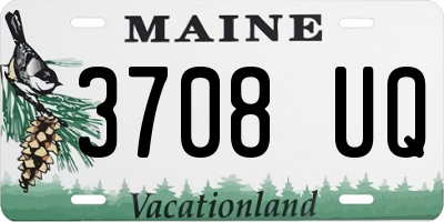 ME license plate 3708UQ