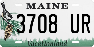 ME license plate 3708UR