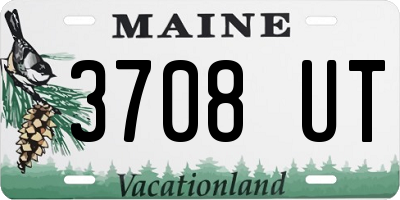 ME license plate 3708UT