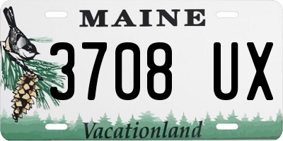 ME license plate 3708UX
