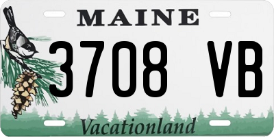 ME license plate 3708VB