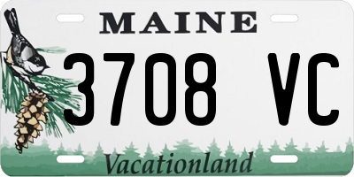 ME license plate 3708VC