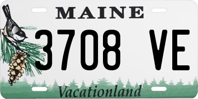 ME license plate 3708VE
