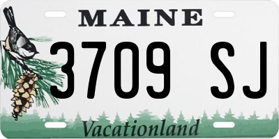 ME license plate 3709SJ