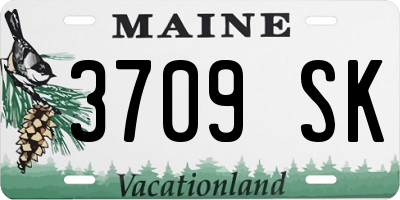 ME license plate 3709SK