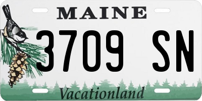 ME license plate 3709SN