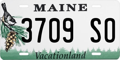 ME license plate 3709SO
