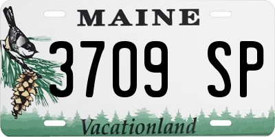 ME license plate 3709SP