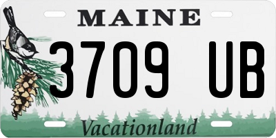 ME license plate 3709UB
