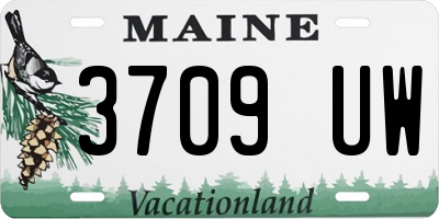 ME license plate 3709UW