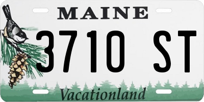 ME license plate 3710ST