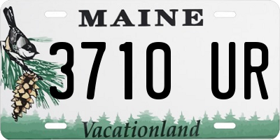 ME license plate 3710UR